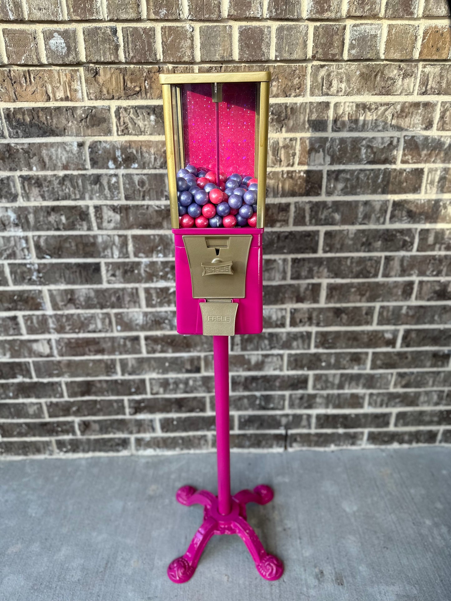 Custom Order Refurbished Single Gumball Machine on Stand
