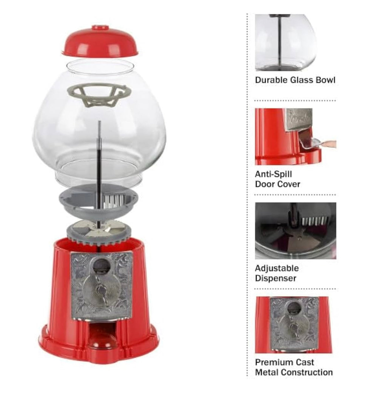 Custom Order Rhinestone 9” Mini Gumball Machine