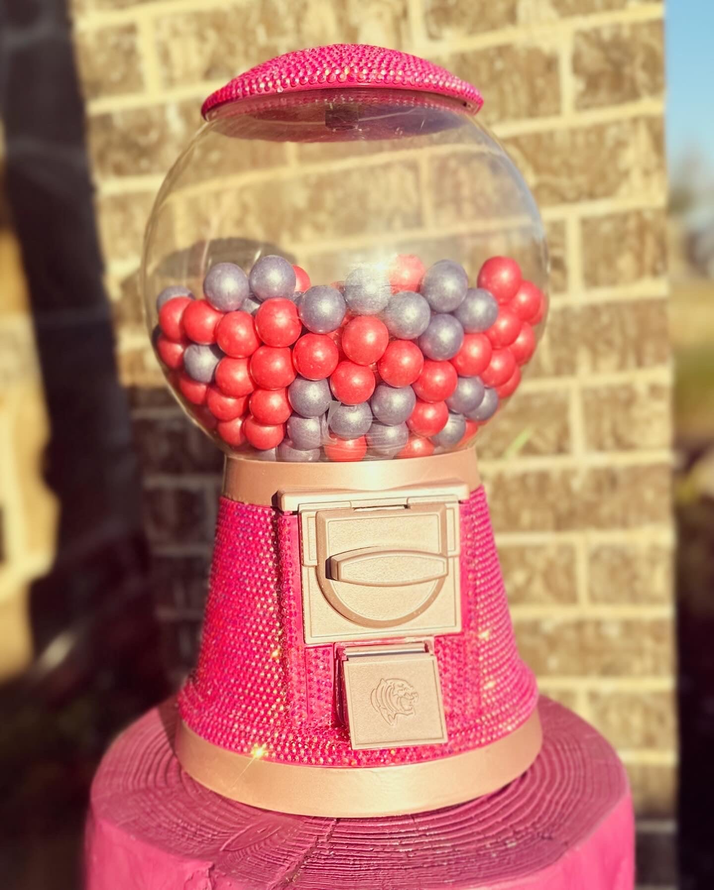 Rhinestone Gumball Machine Refurbished Pink