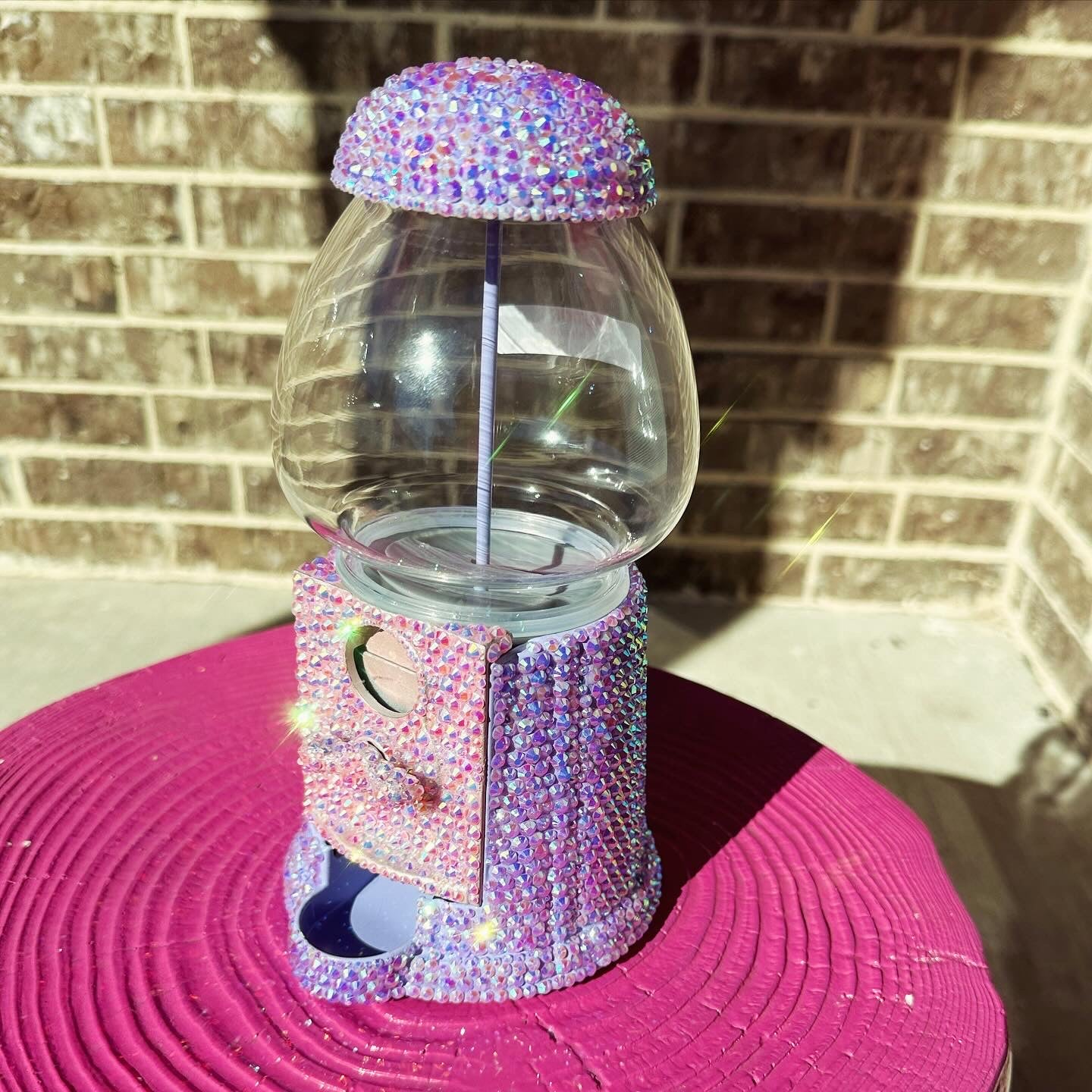 Mini Rhinestone Gumball Machine 9”