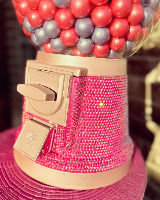 Rhinestone Gumball Machine Refurbished Pink