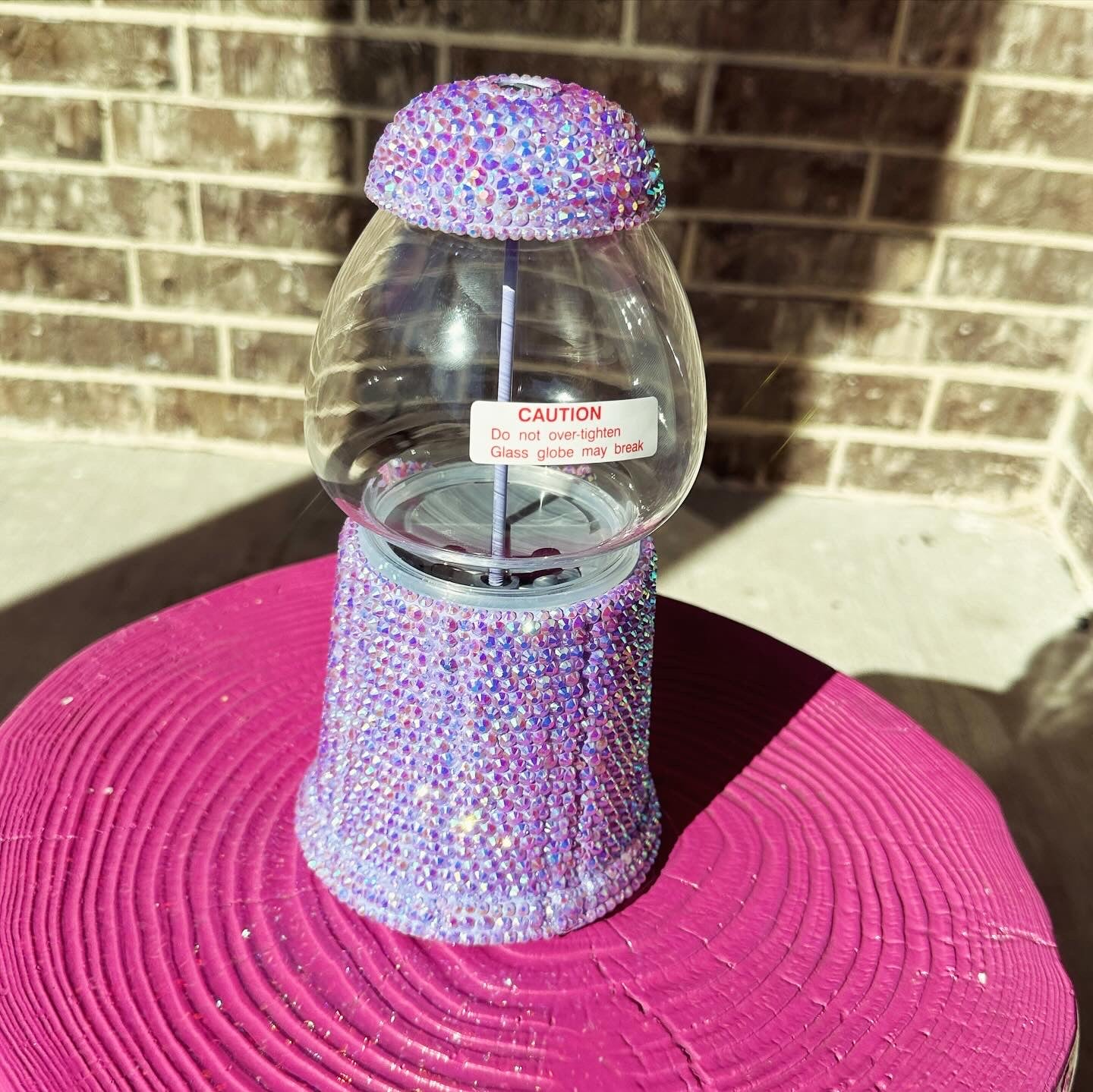 Mini Rhinestone Gumball Machine 9”