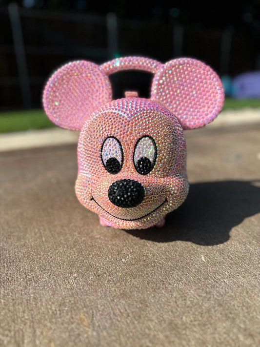 Vintage Mickey Mouse Lunchbox Hand Rhinestoned