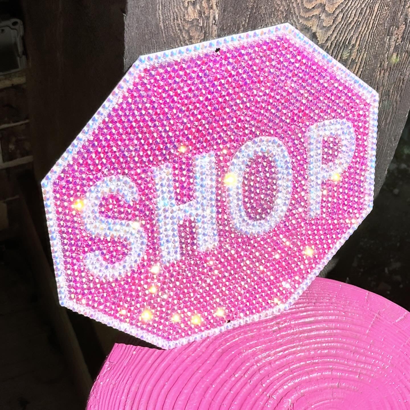 Pink SHOP sign