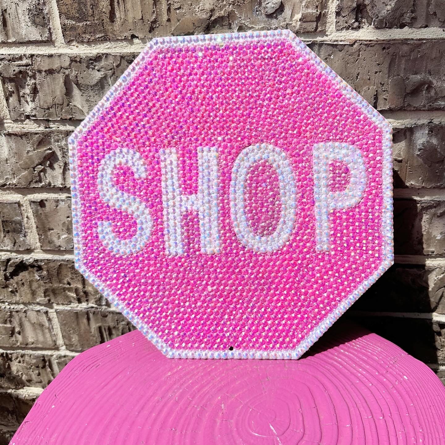 Pink SHOP sign