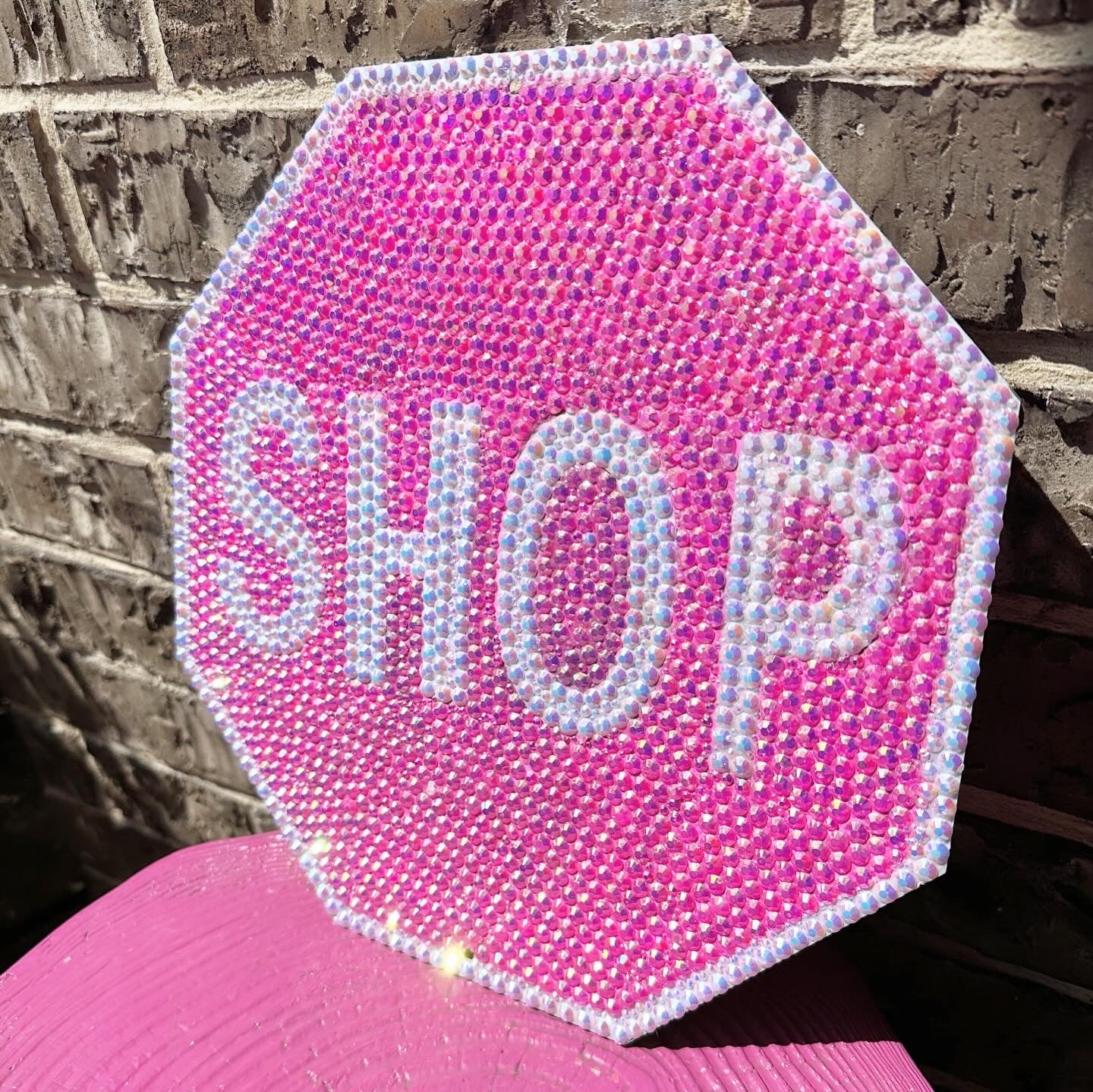 Pink SHOP sign