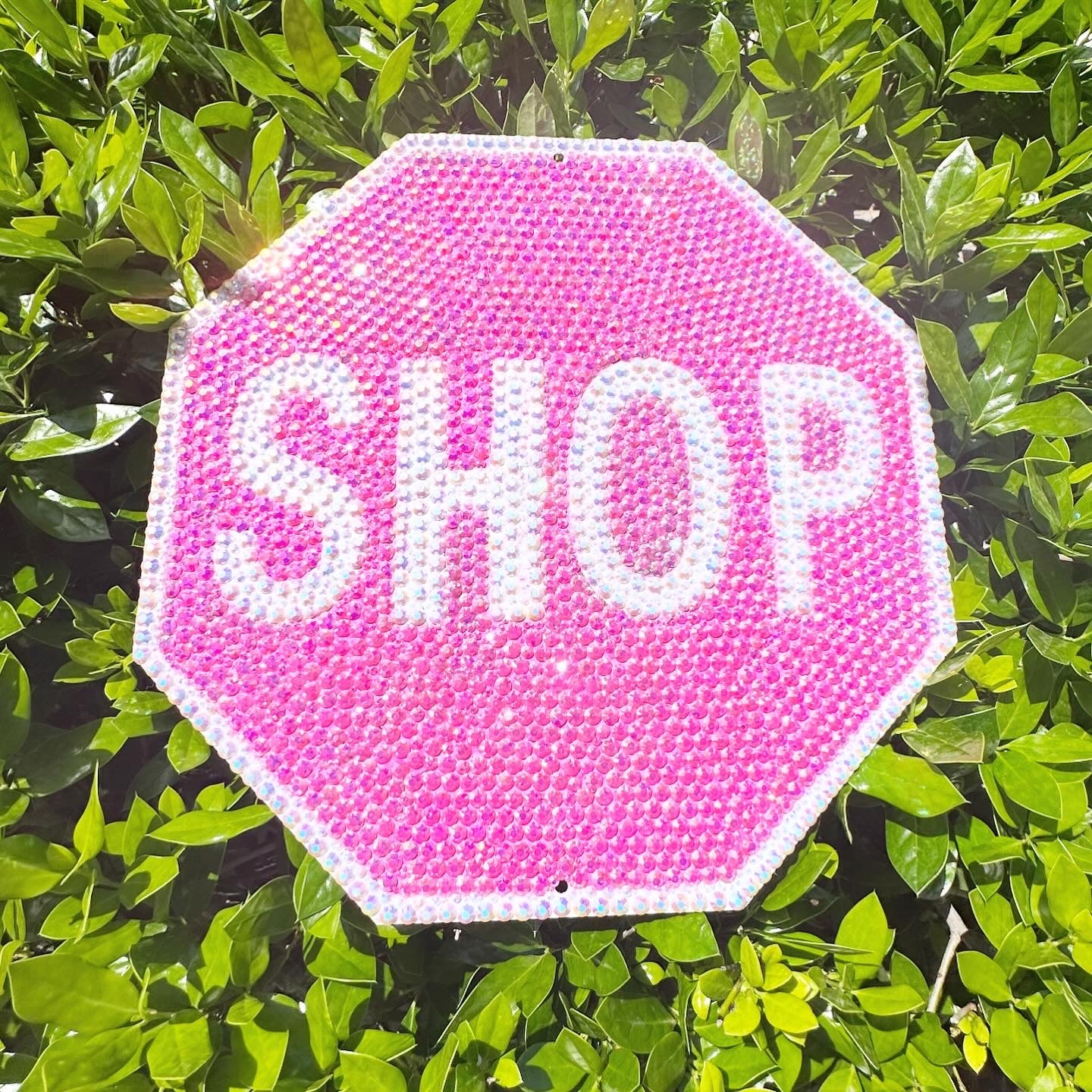 Pink SHOP sign