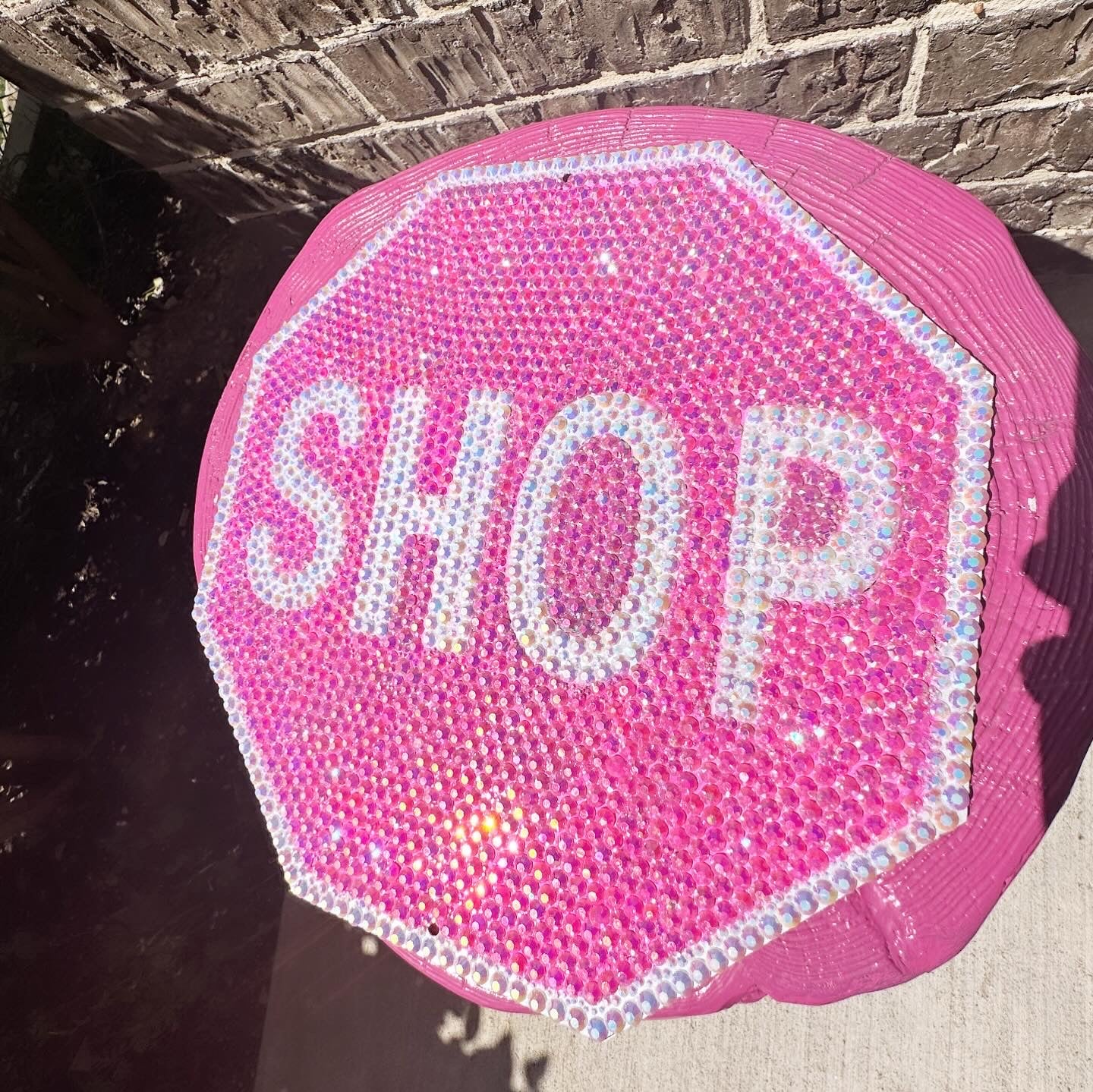 Pink SHOP sign