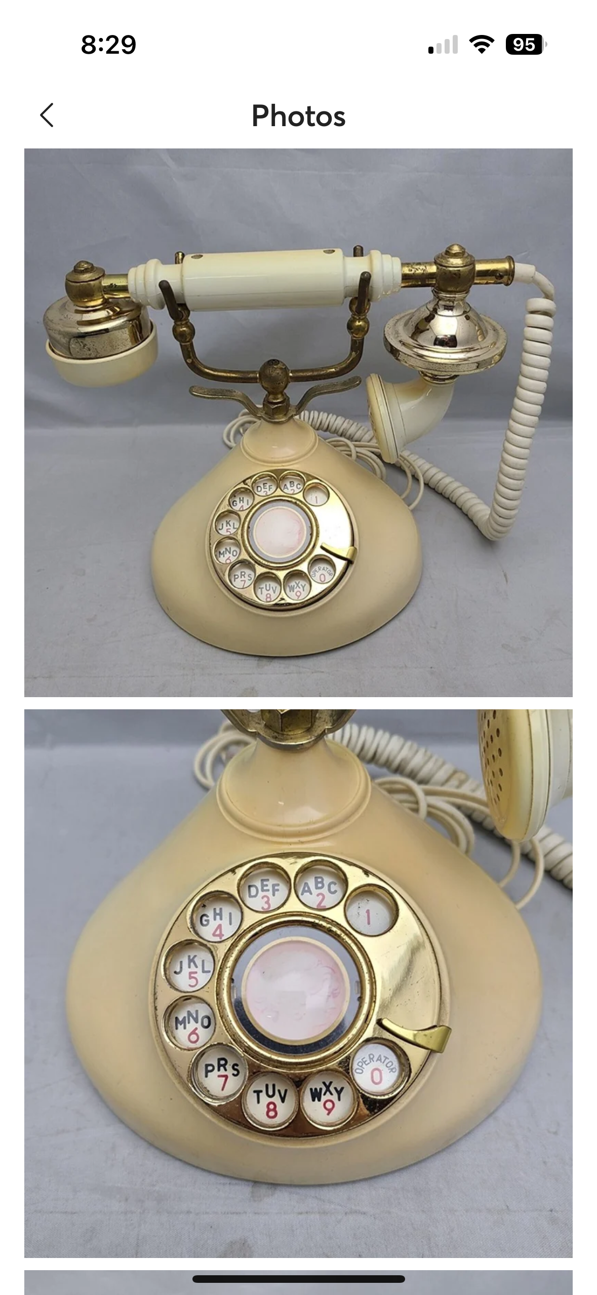 Custom Rhinestone Vintage Phone