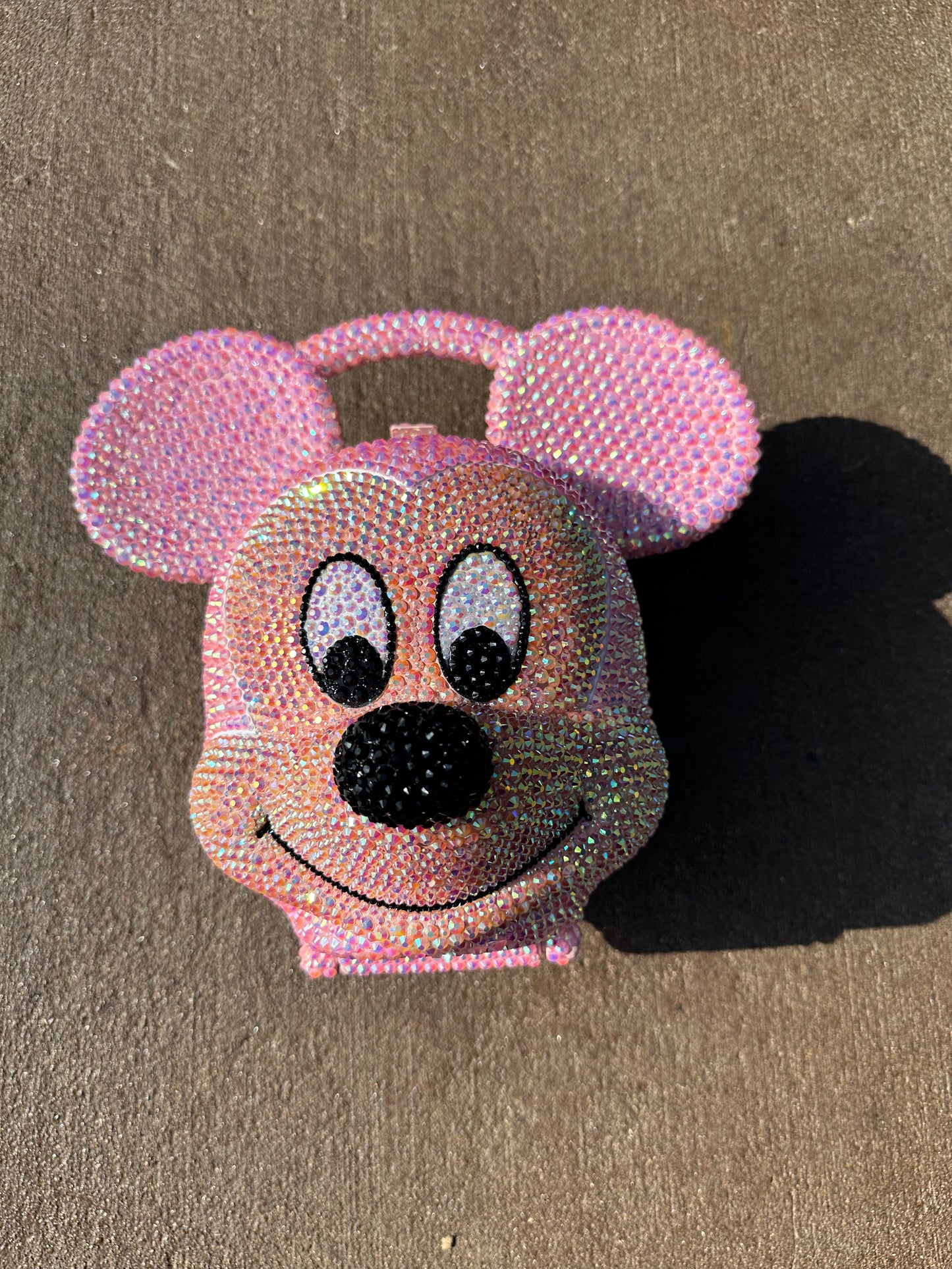 Vintage Mickey Mouse Lunchbox Hand Rhinestoned