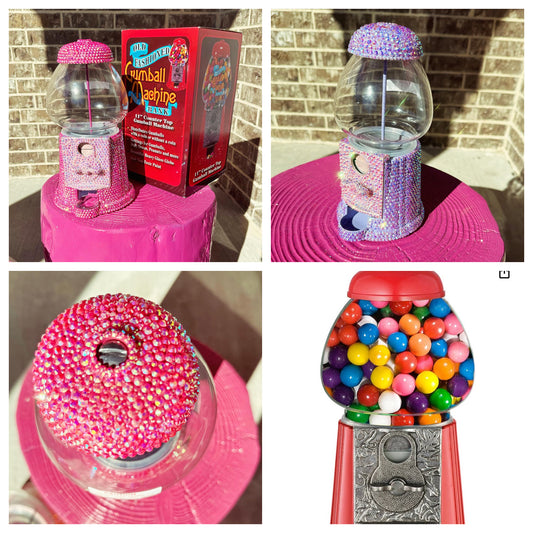 Custom Order Rhinestone 11” Small Gumball Machine