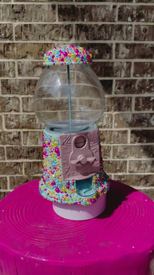 New Rhinestone Gumball Machine 11”